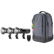 Westcott Fj200 Strobe 3-light Backpack Kit With Fj-x3m Universal Wireless Trigger