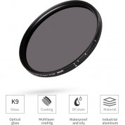 Haida Pro Ii Variable Nd Filter (62mm, 1.5 To 5-stop)