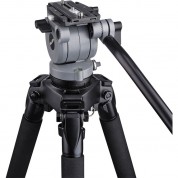 Miller Ds-10 Dv Fluid Head And Solo Aluminum Tripod With Pan Handle And Bag