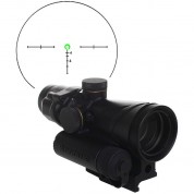 Browe 4x32 Tactical Optic Riflescope (5.56mm Green Horseshoe & Dot Reticle, Black)