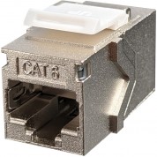 Simply45 S45-3270 Cat 6 Shielded Keystone Feed-thru Coupler With White Locking Tab