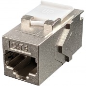 Simply45 S45-3270 Cat 6 Shielded Keystone Feed-thru Coupler With White Locking Tab