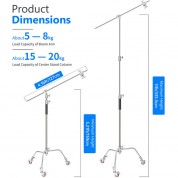 Neewer Pro Metal C-stand With Wheels (10.8')