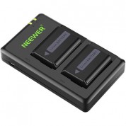 Neewer Dual Usb Charger & Two 1100mah Np-fw50 Type Batteries