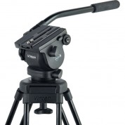 Vinten System Vision Blue3 Head With Flowtech 75 Carbon Fiber Tripod, Mid-level Spreader, And Rubber Feet