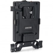 Andycine Multi-output V-mount Battery Plate With Adjustable 15mm Lws Rod Bracket