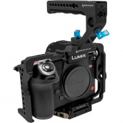 Kondor Blue Camera Cage With Remote Trigger Handle For Panasonic Lumix S1/s1r/s1h (raven Black)