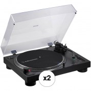 Audio-technica Consumer At-lp120xbt-usb Stereo Turntable With Usb And Bluetooth (black, Pair)