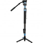 Sirui P-424fl 4-section Carbon Fiber Monopod With Vh-10 Video Head