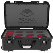 Foama N945 Case For Set Of Six Leica R Lenses (black And Red Insert)