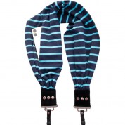 Capturing Couture Scarf Camera Strap (navy Aqua Stripe)