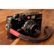 Bronkey Tokyo #201 Leather Camera Wrist Strap (black And Red, 9.1