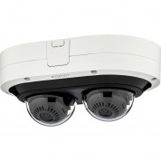 Hanwha Vision Pnm-12082rvd 6mp 2-sensor Outdoor Multidirectional Network Dome Camera With Night Vision