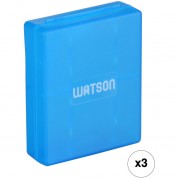 Watson Battery Case For Four Aa Or Aaa Batteries (blue, 3-pack)