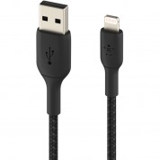 Belkin Boostcharge Braided Lightning To Usb-a Cable (3.3', Black)