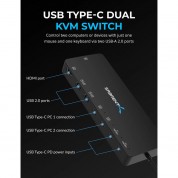 Sabrent 2-port Usb Type-c Dual Kvm Switch