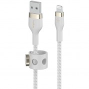 Belkin Boostcharge Pro Flex Lightning To Usb-a Cable (6.6', White)