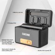 Zgcine Charging Case For Sony Np-bx1 Battery With 2-charging Slots