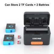 Zgcine Mini Dual Charging Case, Gopro 901 Battery & Usb-c Cable Kit