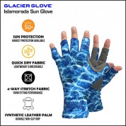 Glacier Glove Islamorada Sun Glove (blue Camo, Medium)