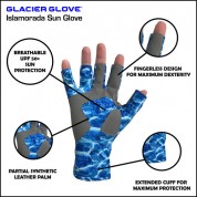 Glacier Glove Islamorada Sun Glove (blue Camo, Medium)