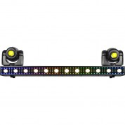 Jmaz Lighting Versa Flex Bar Rgb Led Wash/strobe/blinder Linear Bar With 2 X Moving Heads