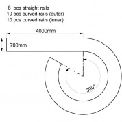 Came-tv Power Dolly System For Tripods With 8 Straight & 20 Curved Rails