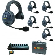 Eartec Evade Evx6s Light-industrial Full-duplex Wireless Intercom System With 6 Single-ear Headsets (2.4 Ghz)