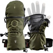 The Heat Company Shell Mittens (size 8-9, Dark Army Green)