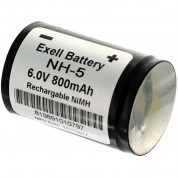 Exell Battery Nh5 Nimh Rechargeable Battery For Hasselblad 500 El (800mah, 6v)