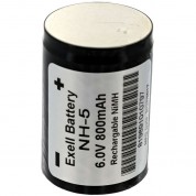 Exell Battery Nh5 Nimh Rechargeable Battery For Hasselblad 500 El (800mah, 6v)