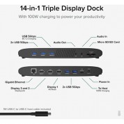 Plugable Usb-c 3.0 Triple Hdmi Docking Station With 100w Charging