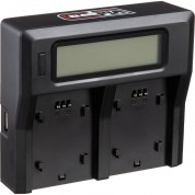 Power2000 2 X 2000mah Li-ion Batteries And Dual-bay Lcd Charger Kit For Canon Bp-820