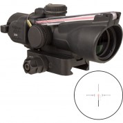 Trijicon 3x24 Compact Acog Riflescope, Dual Illumination (low Height, Red Crosshair .223 55 Gr Reticle)