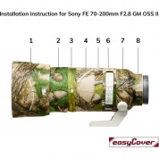 Easycover Lens Oak Neoprene Cover For Sony Fe 70-200mm F/2.8 Gm Oss Ii Lens (brown Camouflage)