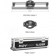 Movmax Camera Slider System With 150mm Bowl Mount (35.4