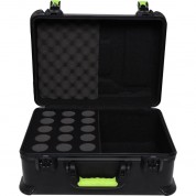 Shure By Gator Sh-miccase15 Molded Case With Drops For 15 Wired Microphones And Tsa-approved Latches