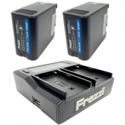 Frezzi Fs-2l Fbp-u100 Sony-type 2-battery Kit With Dual Charger & Pocket Led Light