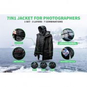 Haukland 7-in-1 Photography Jacket Parka Pro (black/gray, Large)