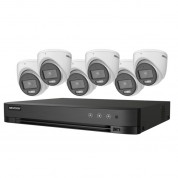 Hikvision Turbo Hd Colorvu Kit With 8-channel Dvr & 6 Outdoor Turret Cameras With 2.8mm Lens