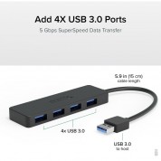 Plugable Usb-c 4-port Hub (black)