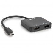 Rocstor Usb-c To Dual Hdmi Adapter Splitter (black)