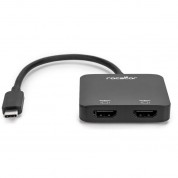 Rocstor Usb-c To Dual Hdmi Adapter Splitter (black)