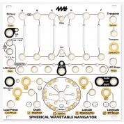 4ms Spherical Wavetable Navigator Faceplate (white, 26 Hp)