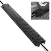 Pyle Pro Drop-over Cable Protector Ramp (black, 39.96 X 5.1 X 1.18