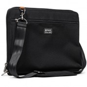 Pkg International Wellington Accordion Messenger Bag (10l, Black/tan)