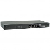 Etherwan Web-managed Ethernet Switch With 16 Poe+ Ports + 2 Sfp/rj45 Combo Ports