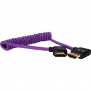 Kondor Blue Gerald Undone Coiled Right-angle High-speed Hdmi Cable (purple, 12 To 24