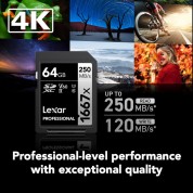 Lexar 64gb Professional 1667x Uhs-ii Sdxc Memory Card (2-pack)