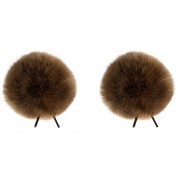 Bubblebee Industries Windbubble Faux Fur Lavalier Windscreen (2-pack, 1.57